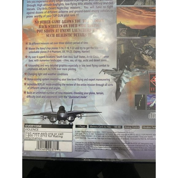Top Gun: Combat‎ Zones (Sony PlayStation 2, 2001) - European Version - Picture 5 of 7